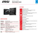 Motherboard MSI B760M-P Pro series DDR4 X4, LGA 1700, 824142308240