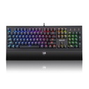 Teclado Mecanico Redragon ARYAMAN RGB, Color Negro, Switch Brown, K569, reposa muñeca, Full key anti-ghosting, Golden plated USB