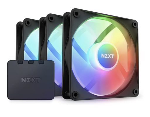 [12361] Ventilador NZXT F120RGB Core - 120mm - Triple Pack w/ Controller - Negro RF-C12TF-B1