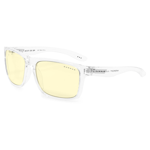 [12924] Gafas GUNNAR INTERCEPT Gaming Glasses (Crystal Frame) Color Lente Amber, Frame Transparente, Light weight, 100% UV Block - INT-07601