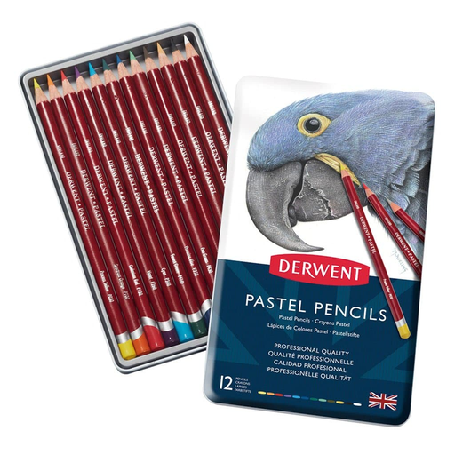 [ART21295] Caja Metal Lápices de Colores Derwent Pastel Pencil base pastel 12 unidades        