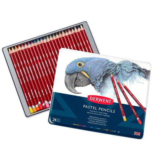 [ART21296] Caja Metal Lápices de Colores Derwent Pastel Pencil base pastel 24 unidades      