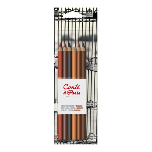 [14937] Lapices para dibujo Blister Con 6 Pastel Sanguinea