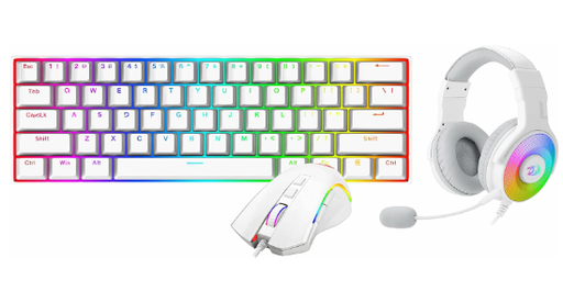 [16437] Combo Redragon Gamer 3 en 1 Teclado K630 Dragonborn Switch Red + Mouse M607 Griffin + Headset H350 Pandora S129W