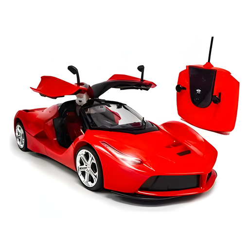 [16777] Carro contro remoto tipo Ferrari, Recargable,  27Mhz, Rojo - Juguetes 2408089TY